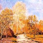 Sisley autunno nell'arte