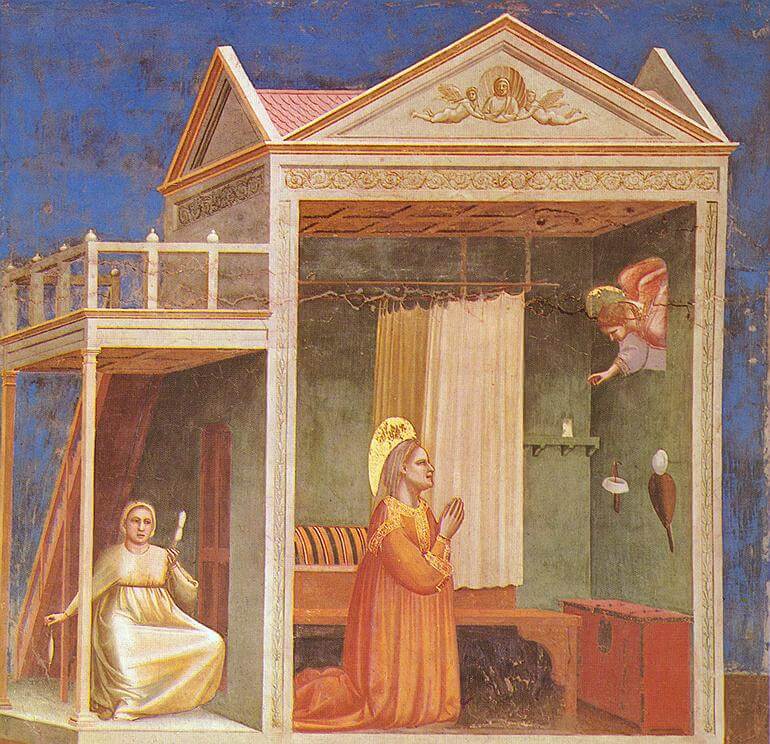 Giotto, Annunciazione a S. Anna, Cappella degli Scrovegni, Padova, 1303/1305 ca.