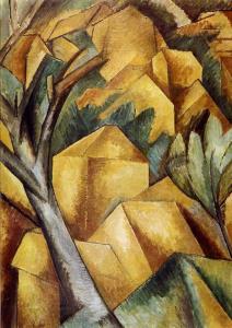 G. Braque, Case e alberi, 1908 (fonte: dispense sul "Cubismo" del prof. Zambianchi)