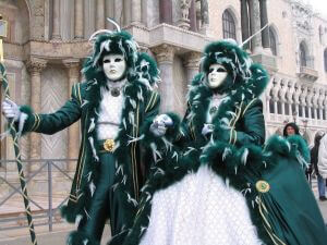 Due maschere del carnevale di Venezia