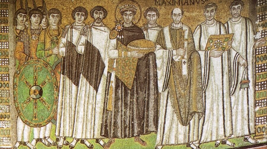 Mosaici di San Vitale, corteo processionale