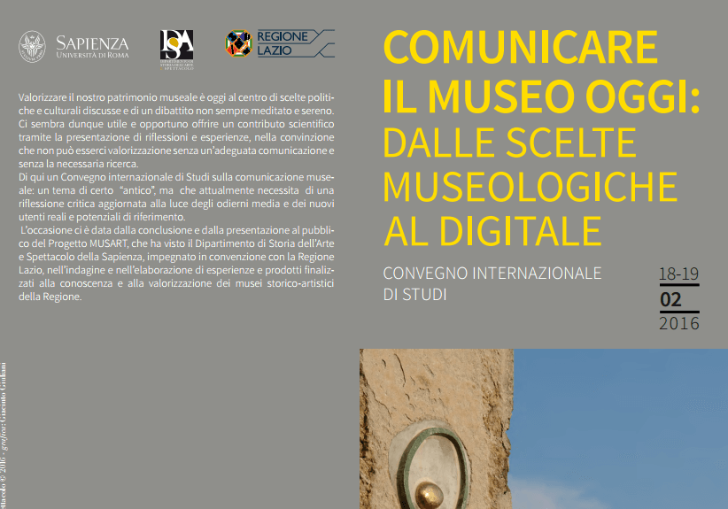 Convegno Comunicare il museo oggi, Roma 2016