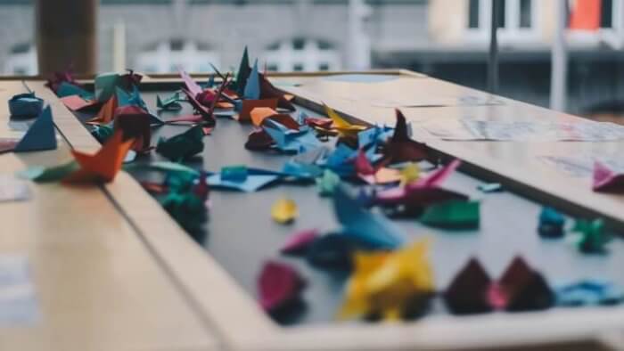 laboratorio materiali carta origami